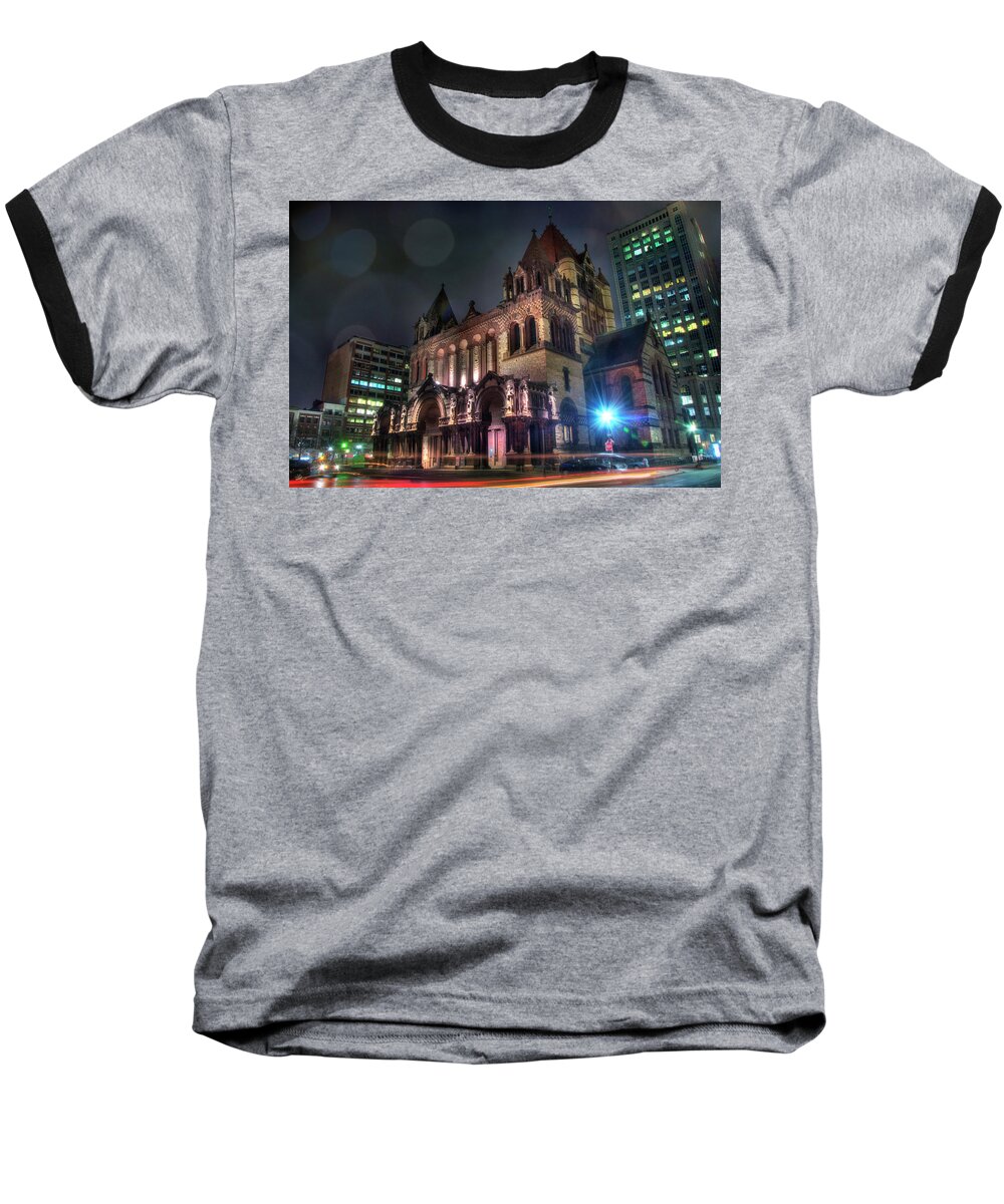 Trinity Church Baseball T-Shirt featuring the photograph Trinity Church - Copley Square Boston #2 by Joann Vitali