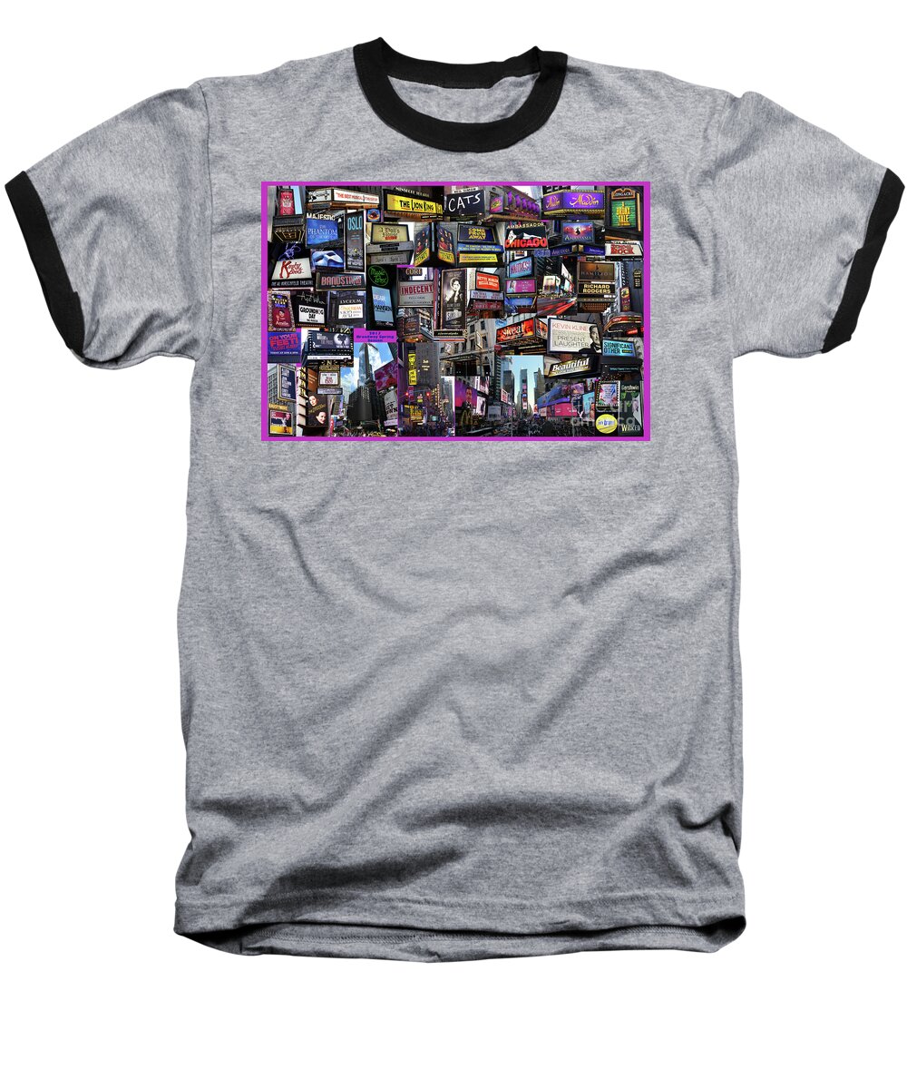 Broadway Baseball T-Shirt featuring the photograph 2017 Broadway Spring Collage by Steven Spak