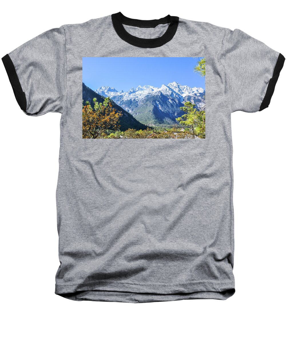 Sky Baseball T-Shirt featuring the photograph The plateau scenery #25 by Carl Ning