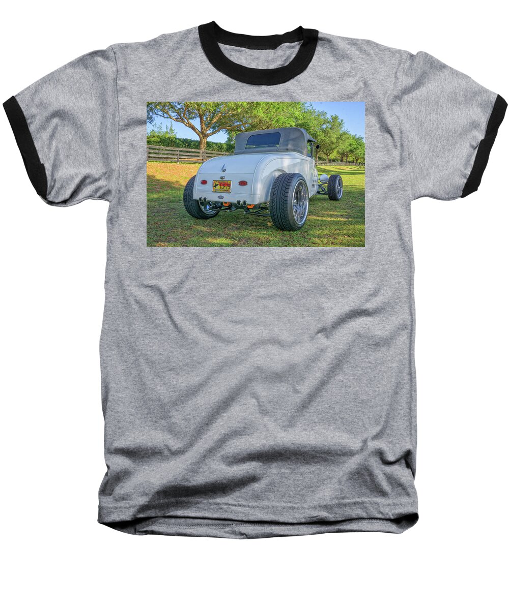 1929 Ford Roadster Baseball T-Shirt featuring the photograph 29 Steel Body by Dennis Dugan