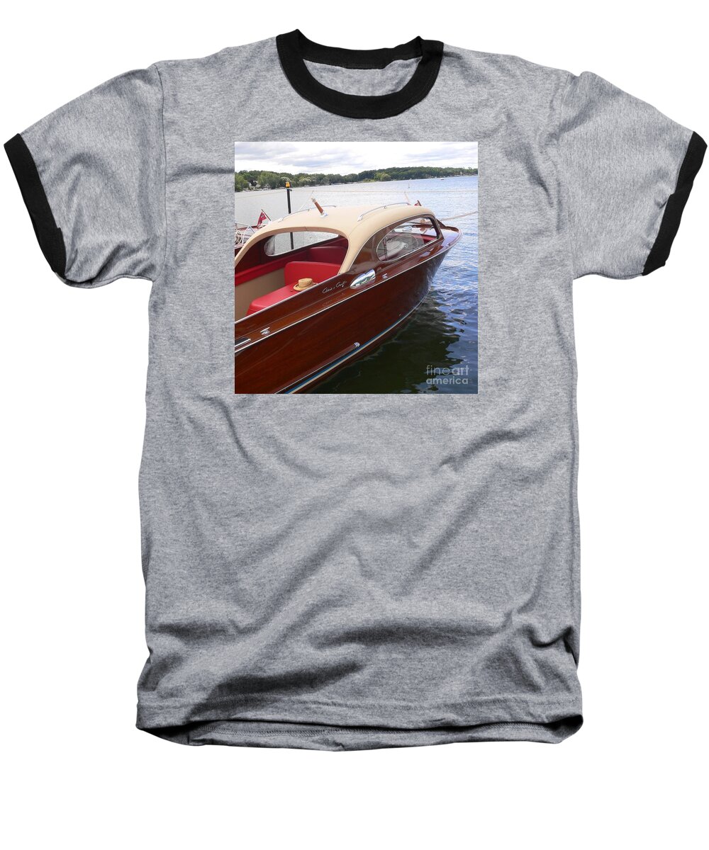 Wooden Boat Baseball T-Shirt featuring the photograph Chris Craft #1 by Neil Zimmerman