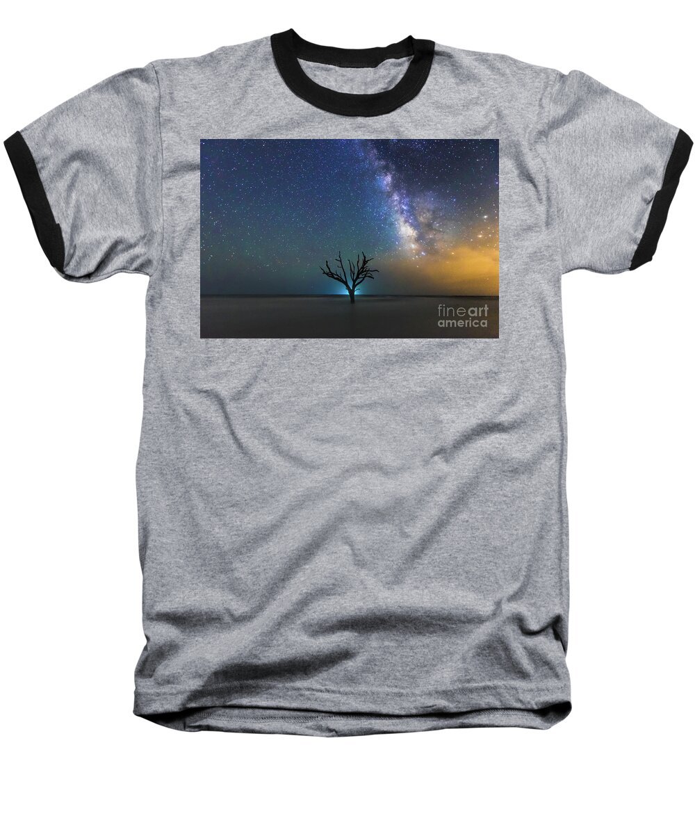 Edisto Island Baseball T-Shirt featuring the photograph Edisto Island Milky Way #3 by Robert Loe