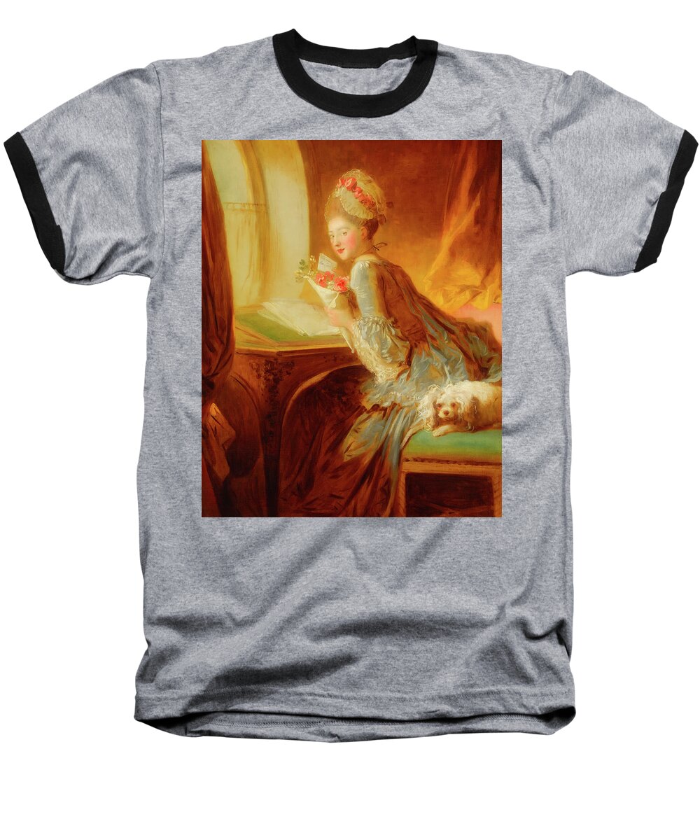Painting Baseball T-Shirt featuring the painting The Love Letter #3 by Mountain Dreams
