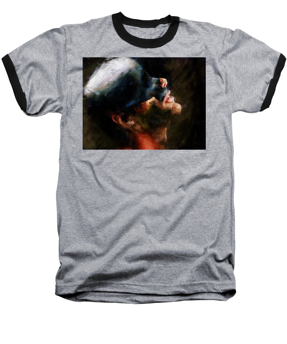 Man Baseball T-Shirt featuring the painting Untitled #32 by Adam Vance