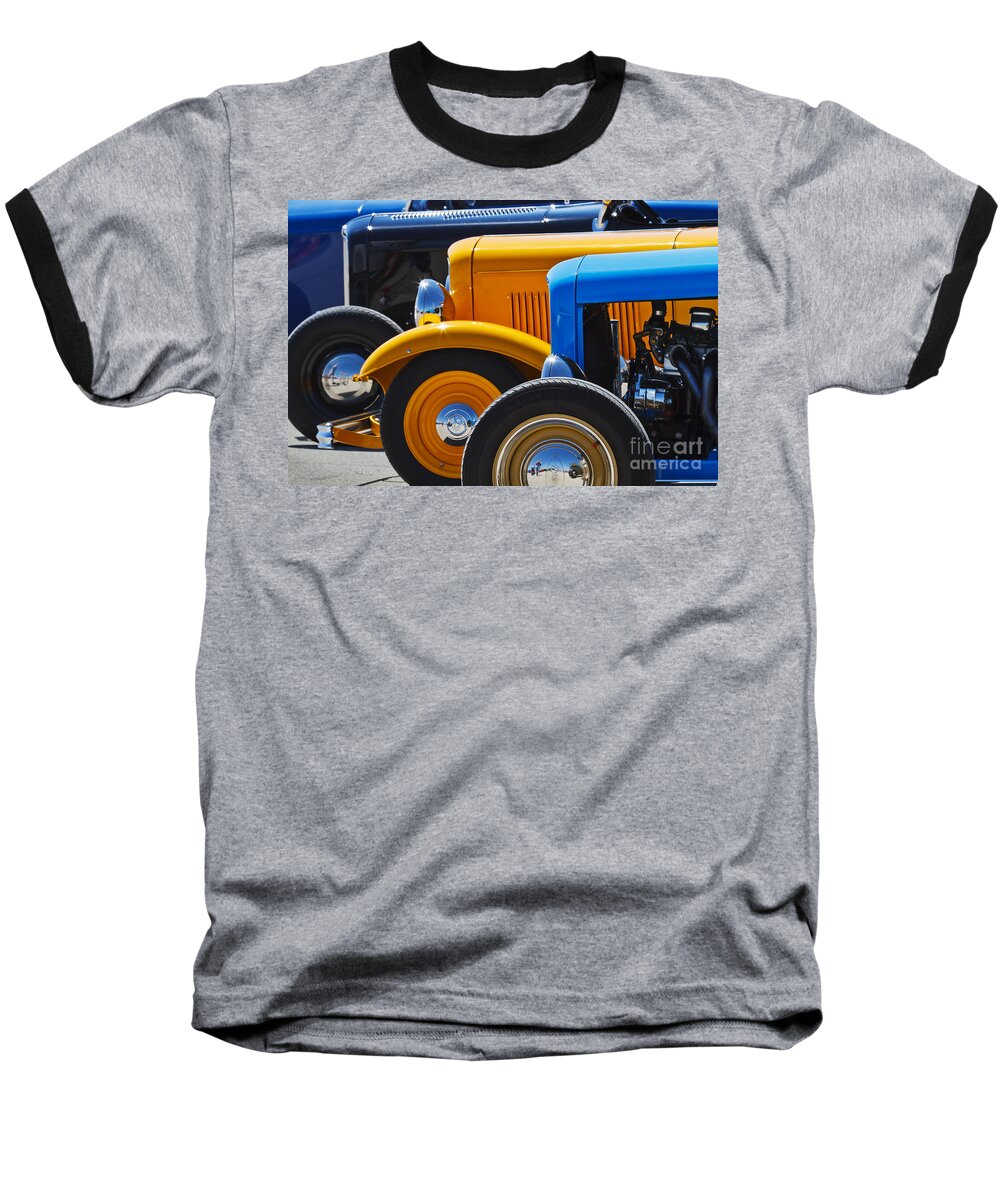 Transportation Baseball T-Shirt featuring the photograph '32 X 3 #32 by Dennis Hedberg