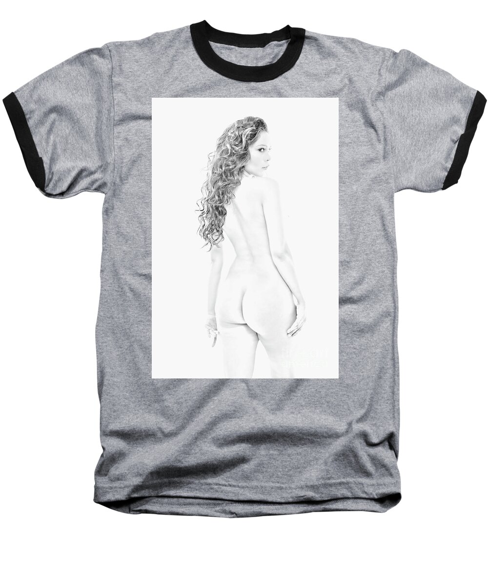 Nude Baseball T-Shirt featuring the photograph Curves #4 by Kiran Joshi
