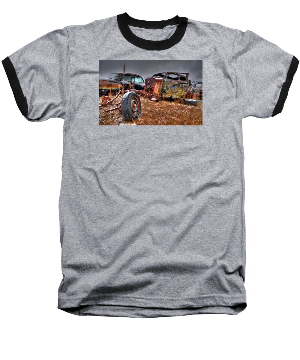 Salvage Yard Baseball T-Shirt featuring the photograph Rustic #4 by Craig Incardone
