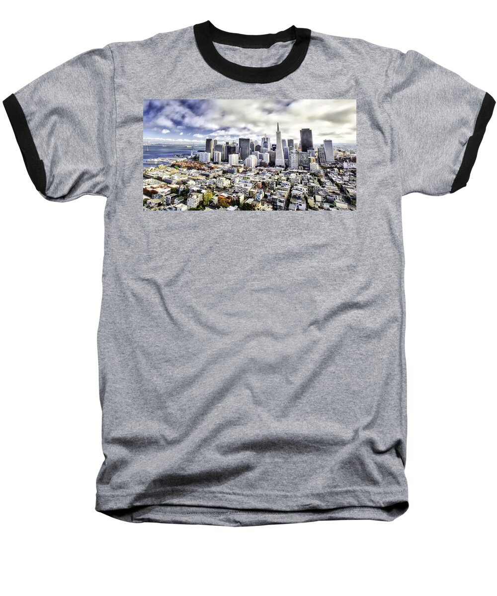 San Francisco Baseball T-Shirt featuring the photograph San Francisco #4 by Chris Cousins