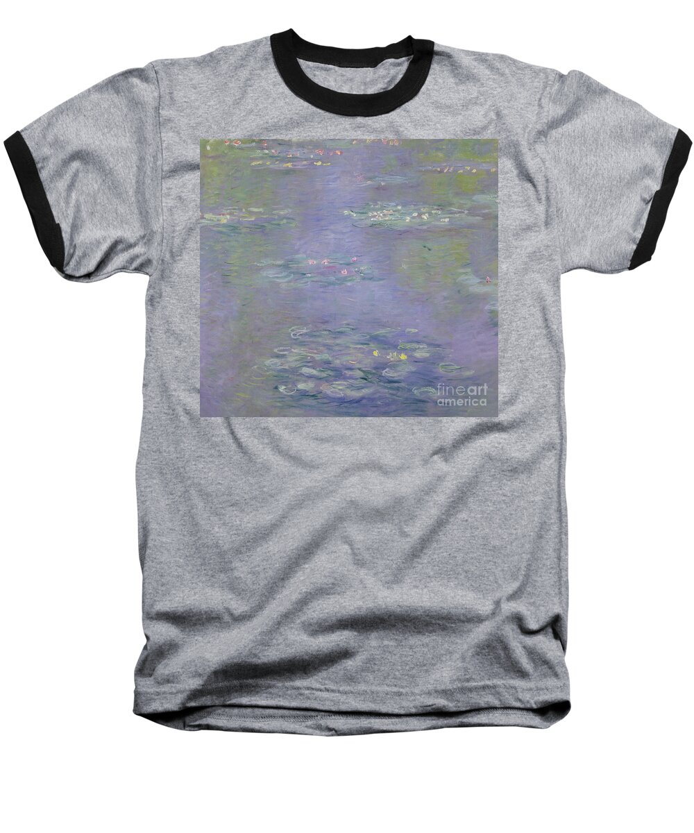 Waterlilies Baseball T-Shirt featuring the painting Waterlilies by Claude Monet