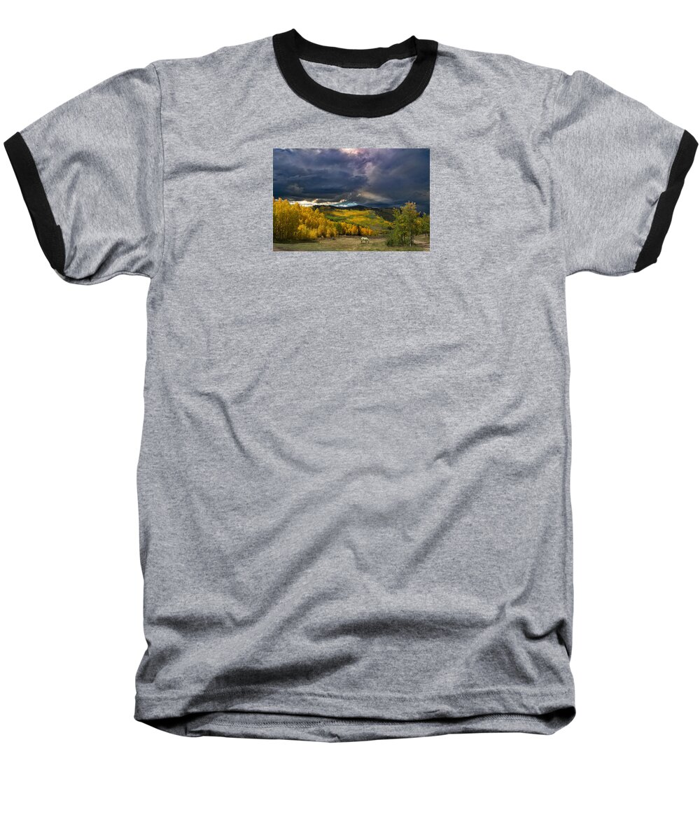 Clouds Baseball T-Shirt featuring the photograph 4083 by Peter Holme III