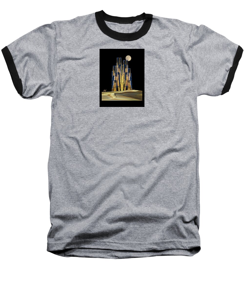 Buildings Baseball T-Shirt featuring the photograph 4365 by Peter Holme III
