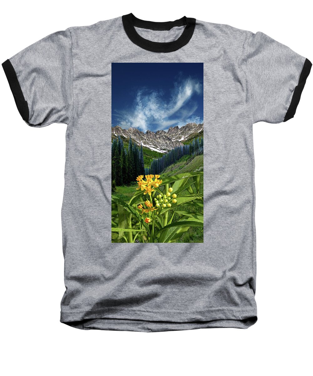 Mountains Baseball T-Shirt featuring the photograph 4415 by Peter Holme III