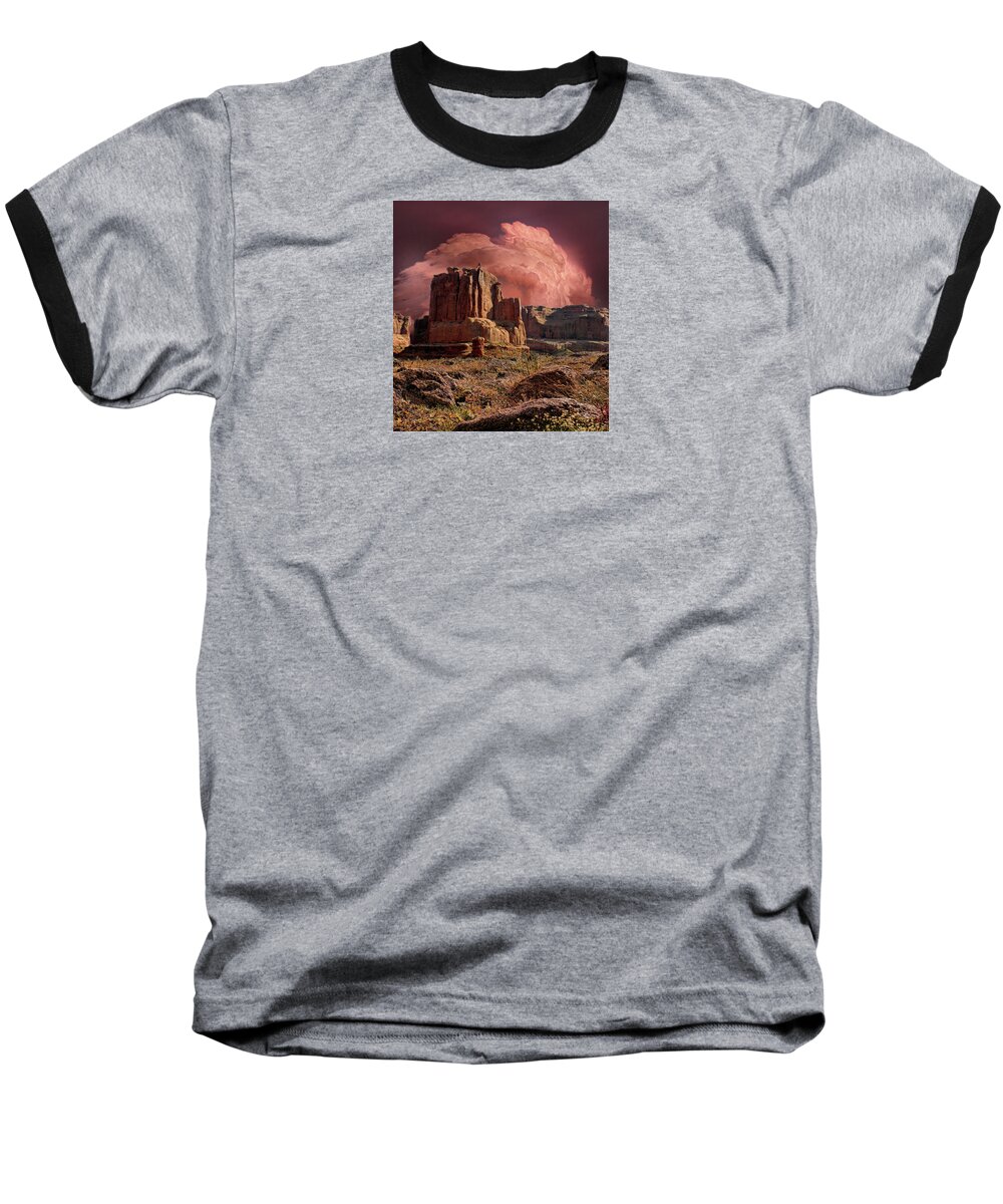 Rocks Baseball T-Shirt featuring the photograph 4417 by Peter Holme III