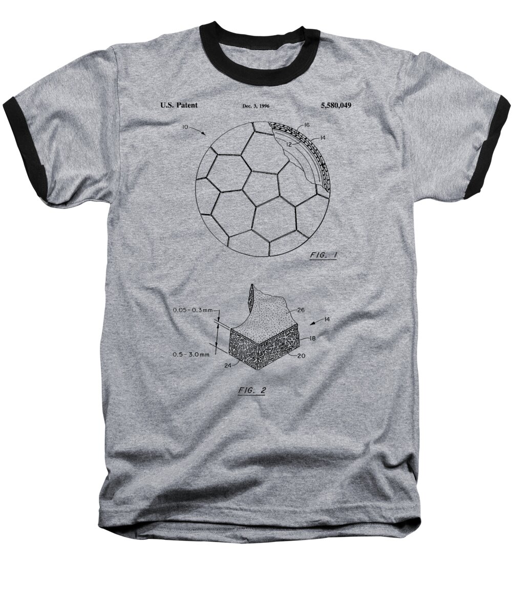 Football Baseball T-Shirt featuring the photograph Football patent #6 by Chris Smith