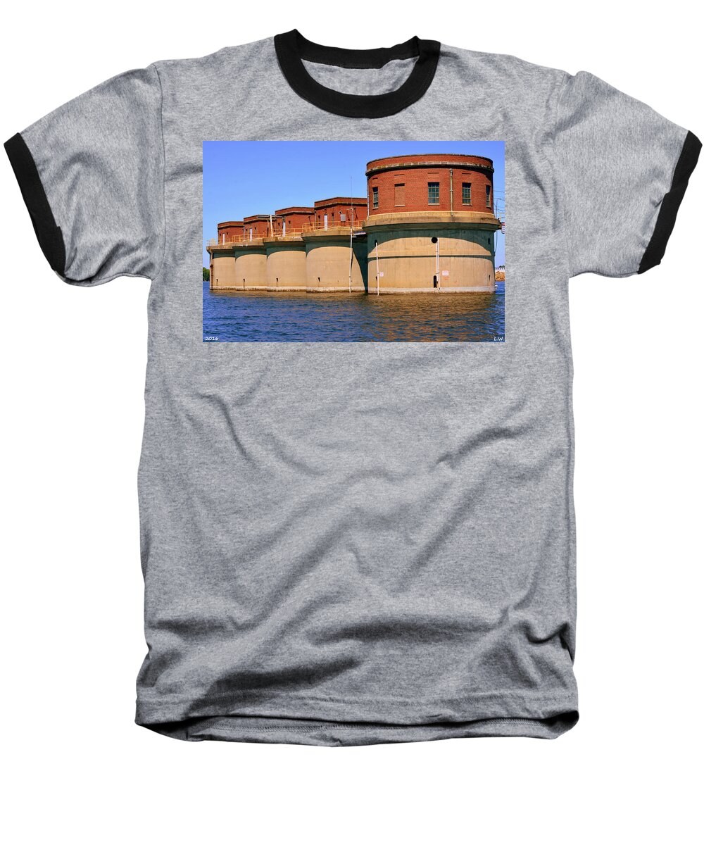 % Towers Of Lake Murray Sc Baseball T-Shirt featuring the photograph 5 Towers Of Lake Murray S C by Lisa Wooten