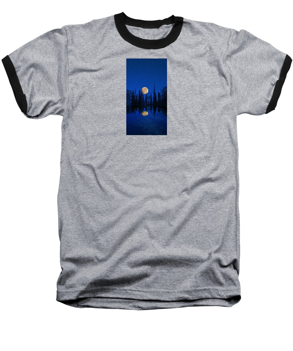 Moon Baseball T-Shirt featuring the photograph 4104 by Peter Holme III