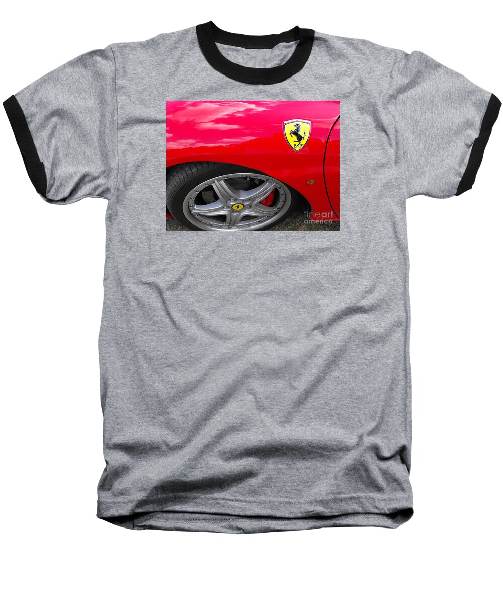 Ferrari Baseball T-Shirt featuring the photograph Ferrari by Neil Zimmerman