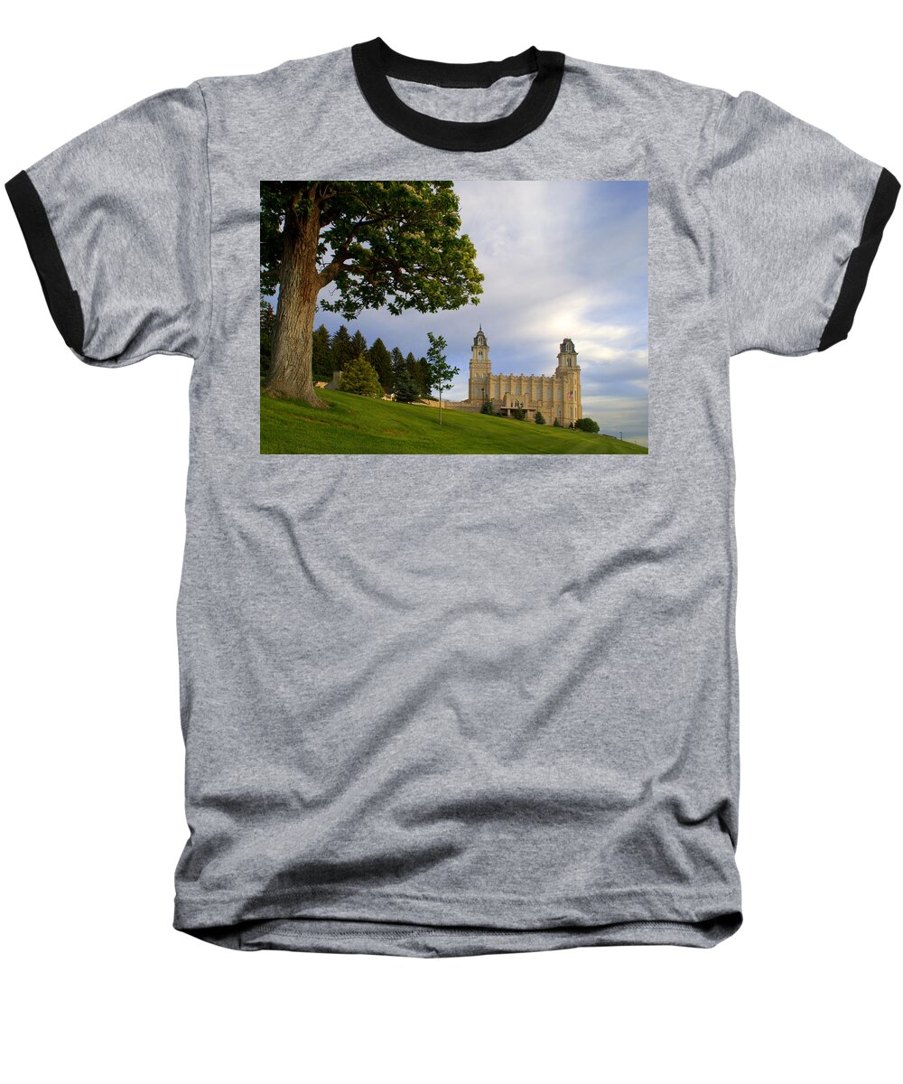 Temple Baseball T-Shirt featuring the photograph Manti Utah LDS Temple #6 by Nathan Abbott