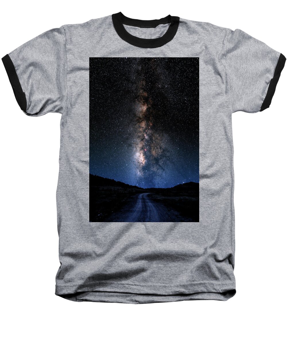Astronomy Baseball T-Shirt featuring the photograph Milky Way #6 by Larry Landolfi