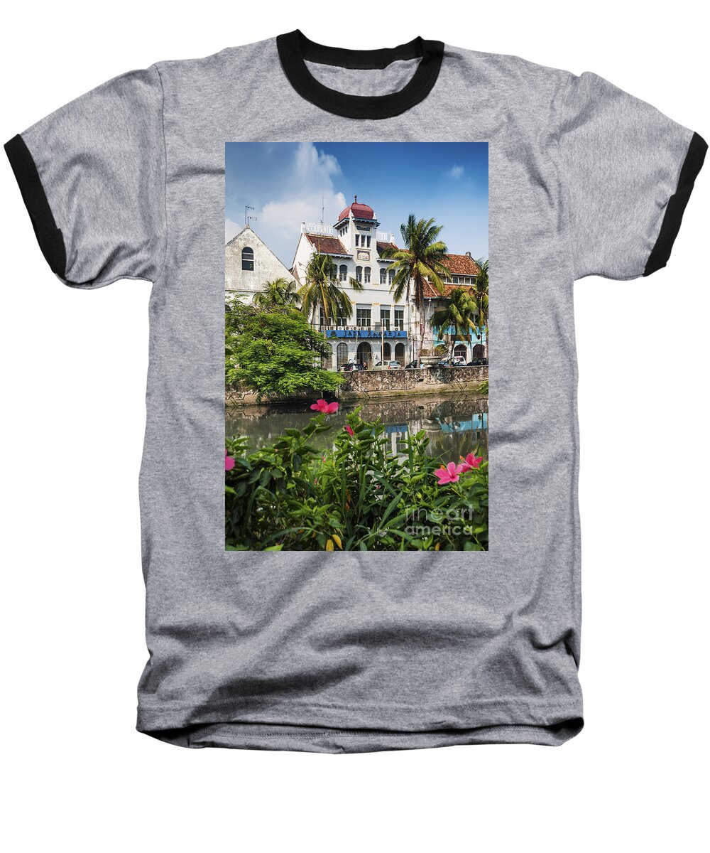 Architecture Baseball T-Shirt featuring the photograph Dutch Colonial Buildings In Old Town Of Jakarta Indonesia #7 by JM Travel Photography
