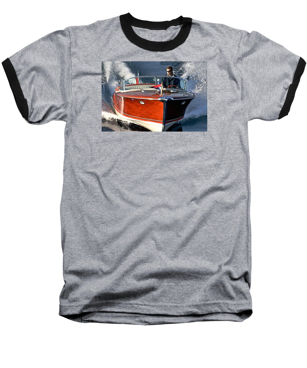 Tahoe Baseball T-Shirt featuring the photograph Riva Aquarama #52 by Steven Lapkin
