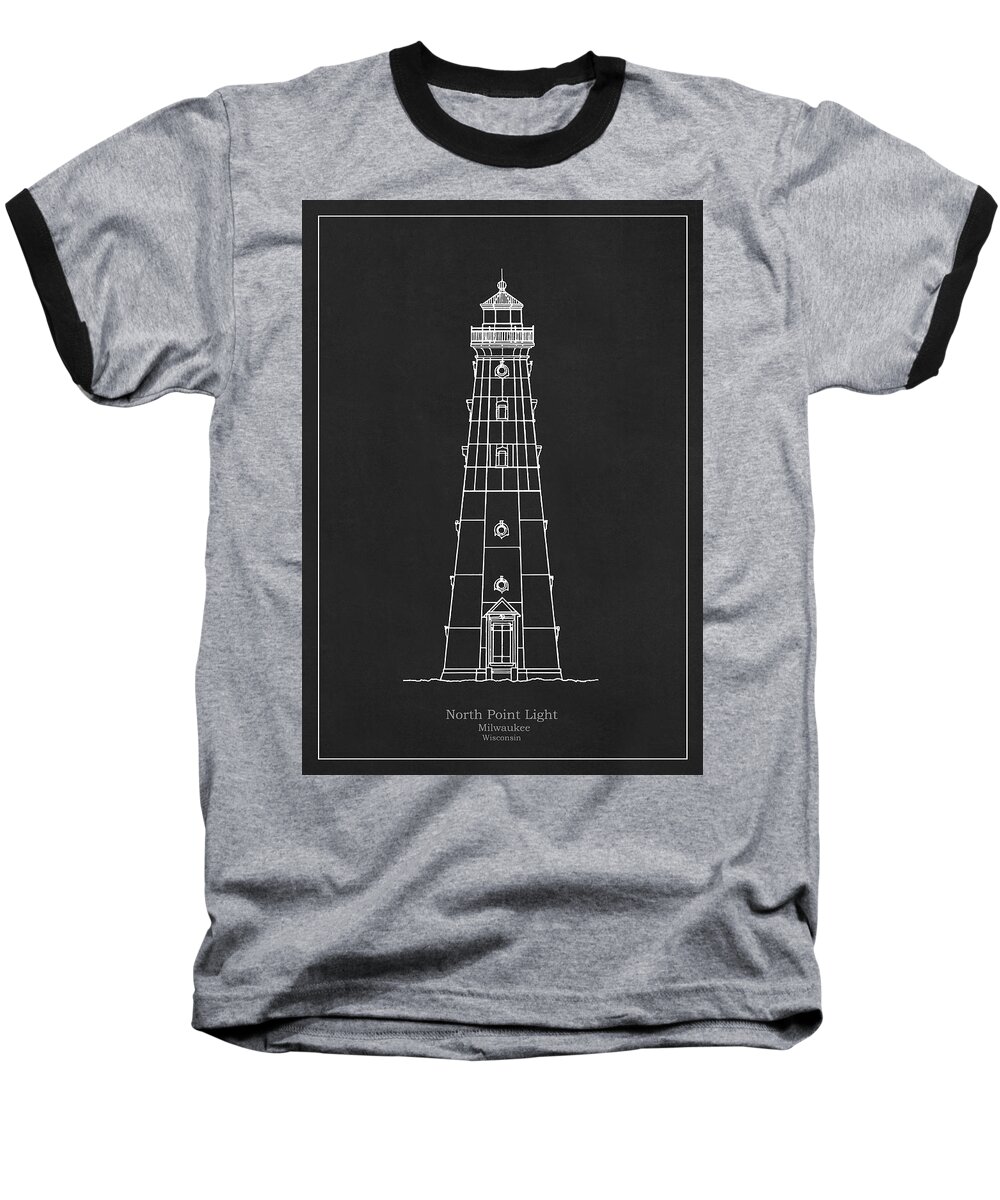 Perpetual protest Modsætte sig North Point Lighthouse - Wisconsin - blueprint drawing Ringer T-Shirt for  Sale by StockPhotosArt Com