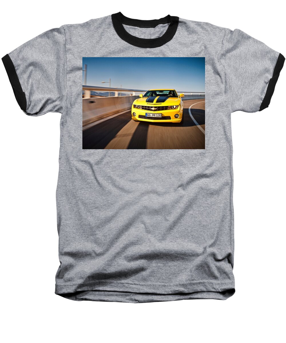 Chevrolet Camaro Baseball T-Shirt featuring the digital art Chevrolet Camaro #9 by Super Lovely