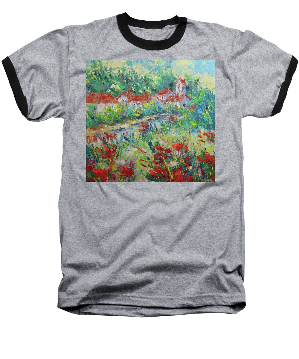Provence Baseball T-Shirt featuring the painting Provence #13 by Frederic Payet