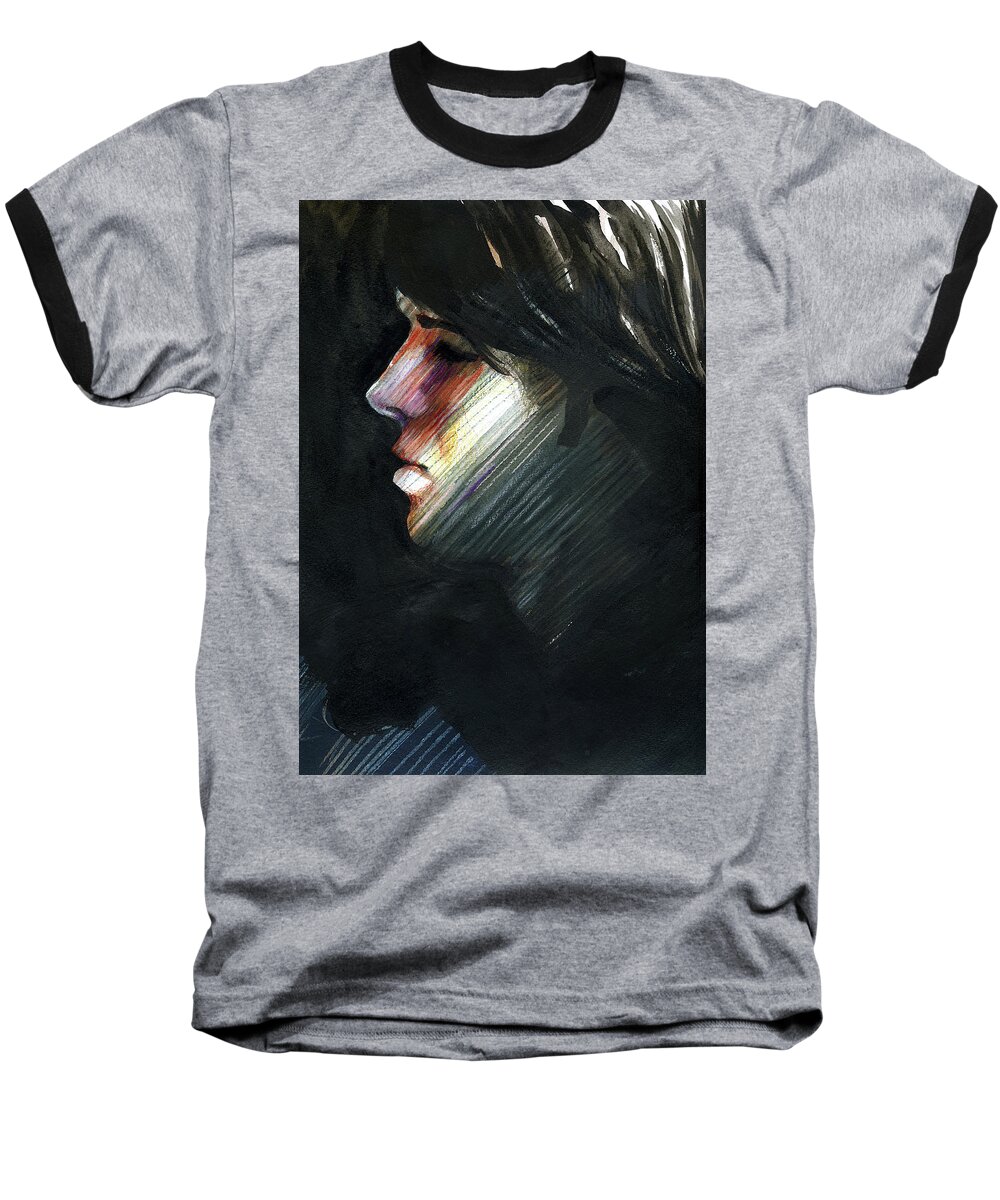 Lgbt Pride Baseball T-Shirt featuring the painting A Boy Named Rainbow by Rene Capone