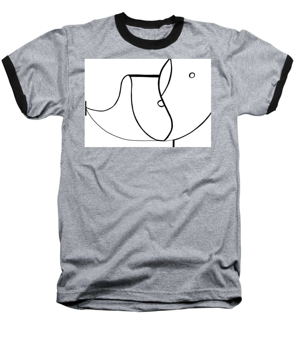 Abstract Baseball T-Shirt featuring the drawing A Cold Run by Lara Morrison
