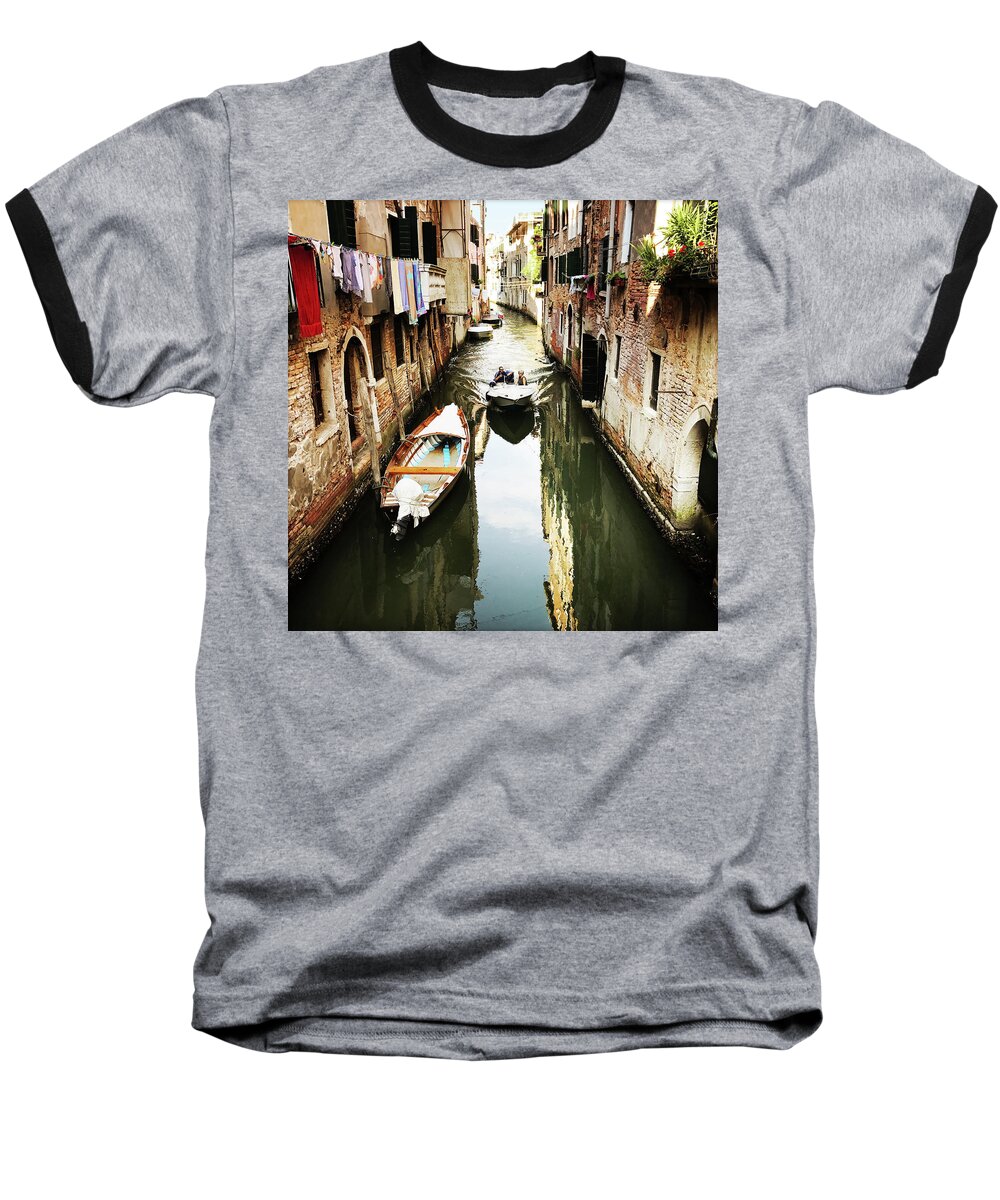 Venice Baseball T-Shirt featuring the photograph A corner in Venice by Alessandro Della Pietra