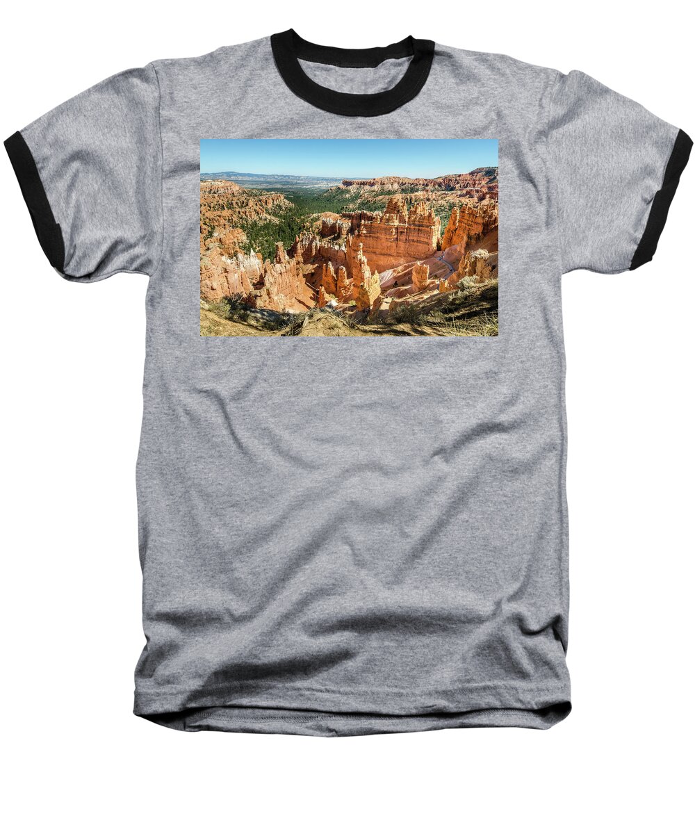 Bryce Canyon Baseball T-Shirt featuring the photograph A Day in Bryce Canyon by Margaret Pitcher