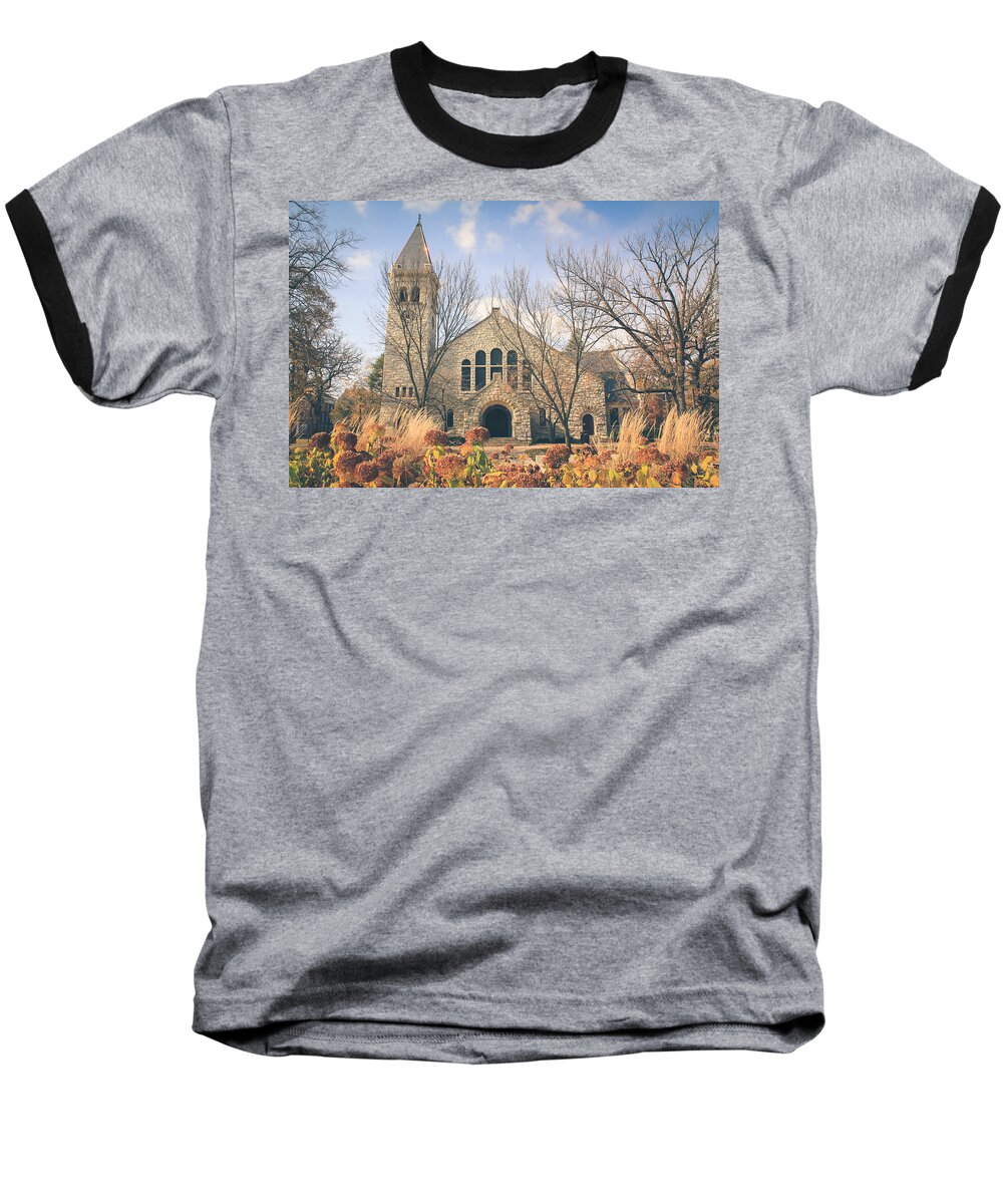 College Baseball T-Shirt featuring the photograph A Fine Autumn Day by Viviana Nadowski