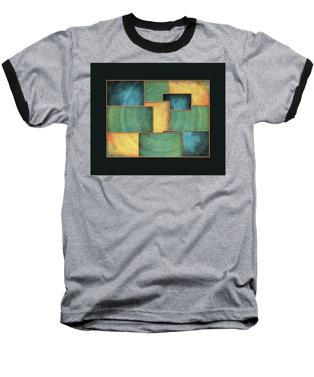 Color Baseball T-Shirt featuring the painting A Light Well by Deborah Smith