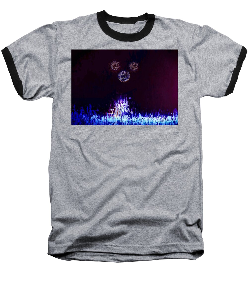 a Magical Night Baseball T-Shirt featuring the painting A Magical Night by Mark Taylor