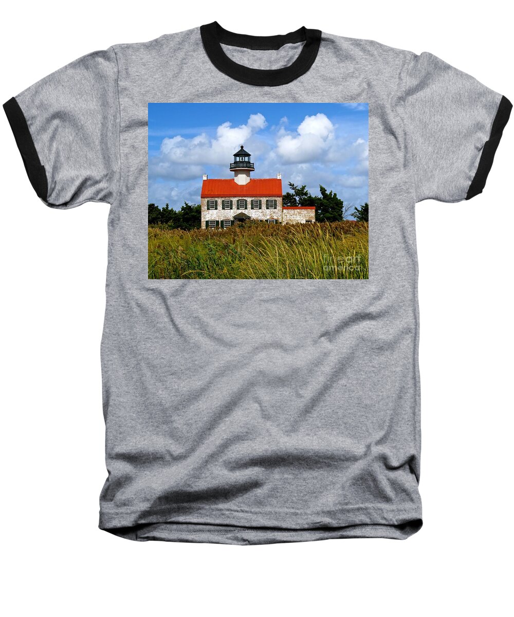 East Point Lighthouse Baseball T-Shirt featuring the photograph A New Day at East Point Light by Nancy Patterson