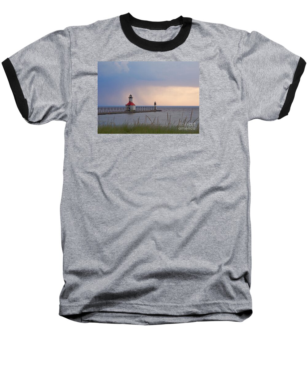 Lighthouses Baseball T-Shirt featuring the photograph A Quiet Wonder by Ann Horn