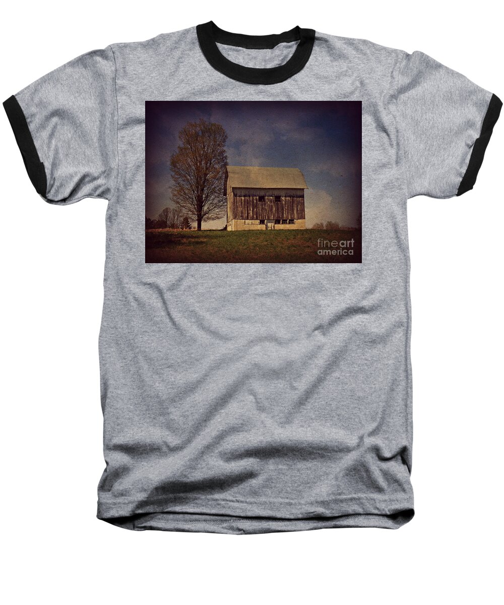 Barn Baseball T-Shirt featuring the photograph A Quieter Time by Scott Ward