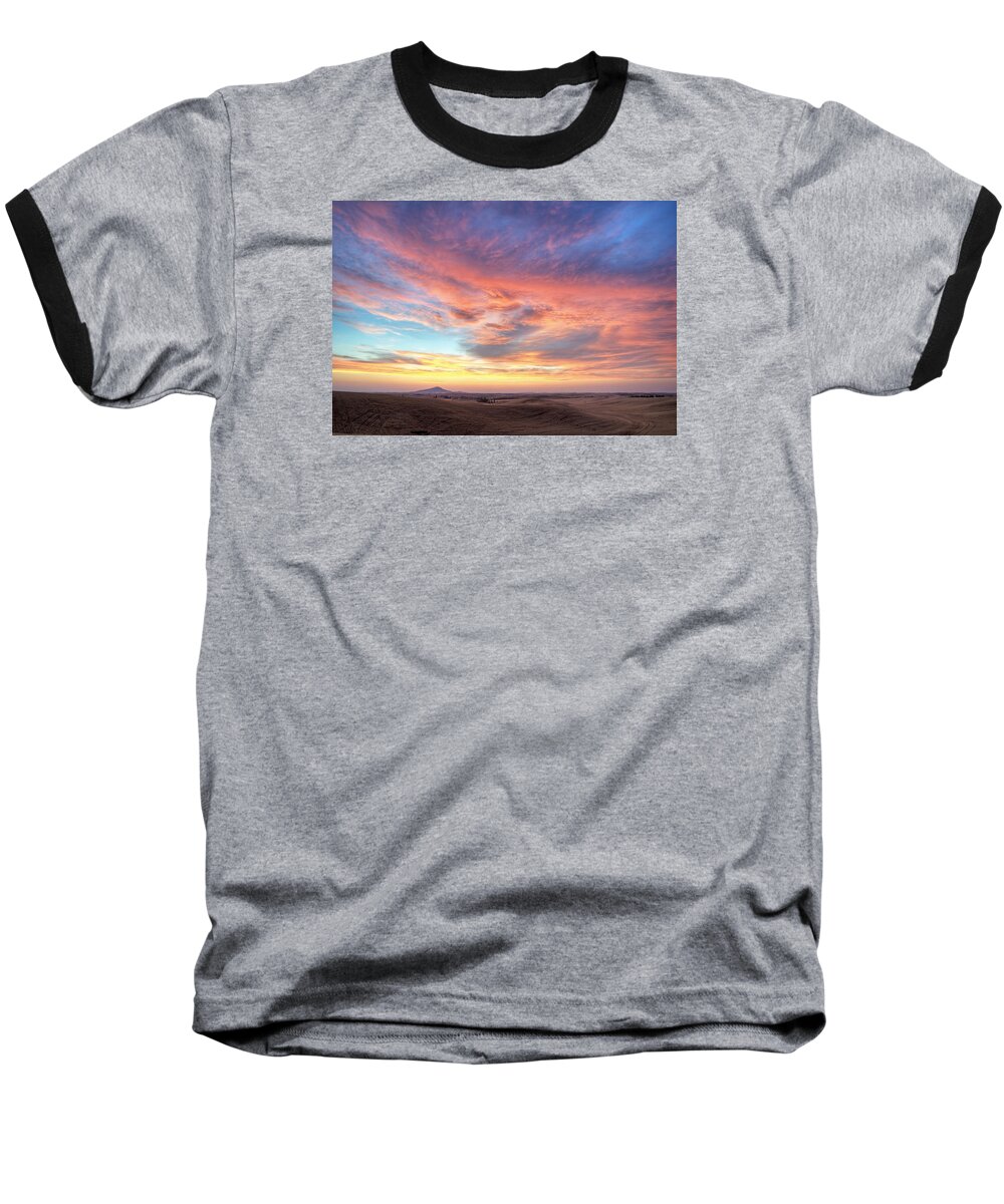 Outdoors Baseball T-Shirt featuring the photograph A Sunset Show by Doug Davidson