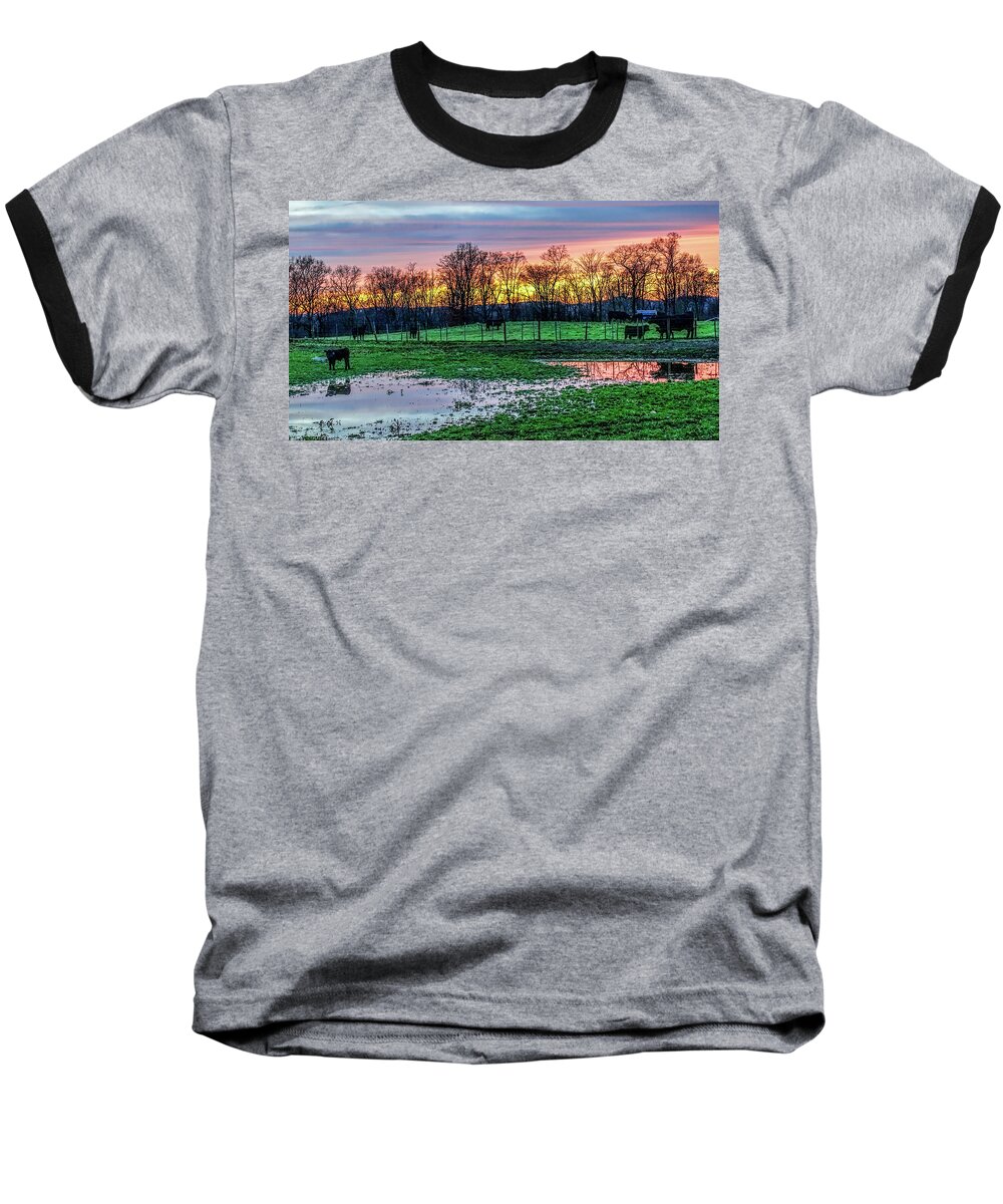 (rockefeller Preserve Baseball T-Shirt featuring the photograph A Time For Reflection by Jeffrey Friedkin