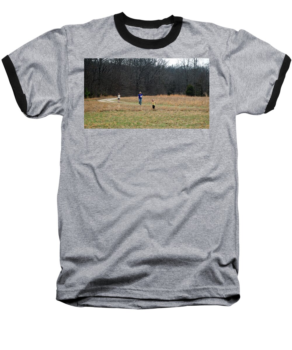 Field Baseball T-Shirt featuring the photograph A Walk in a Field by George Taylor