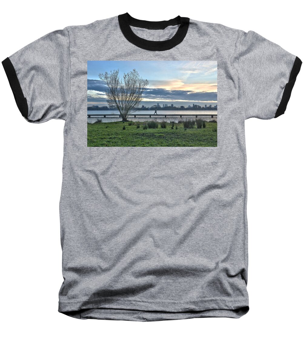 Lake Baseball T-Shirt featuring the photograph A Walk Through The Lake by Frans Blok