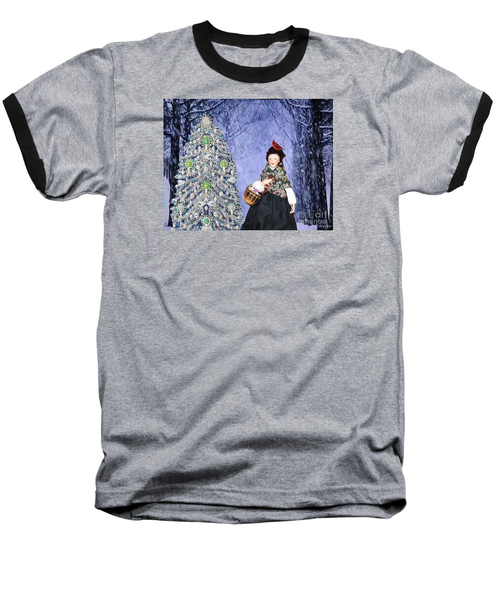 Fantasy Baseball T-Shirt featuring the digital art A Winter Walk by Lyric Lucas