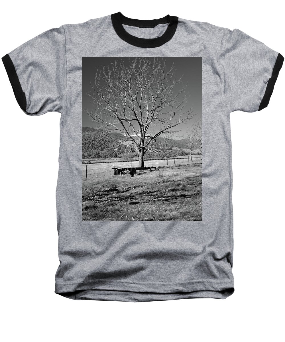 Winter Baseball T-Shirt featuring the photograph A Wintery Stand by Mark Lucey