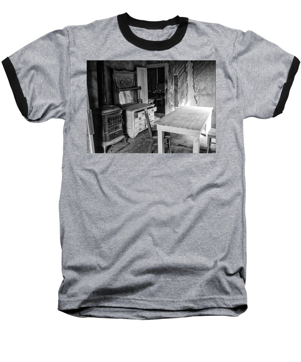 Bodie State Historic Park Baseball T-Shirt featuring the photograph Abandoned and Weathered by Gene Parks