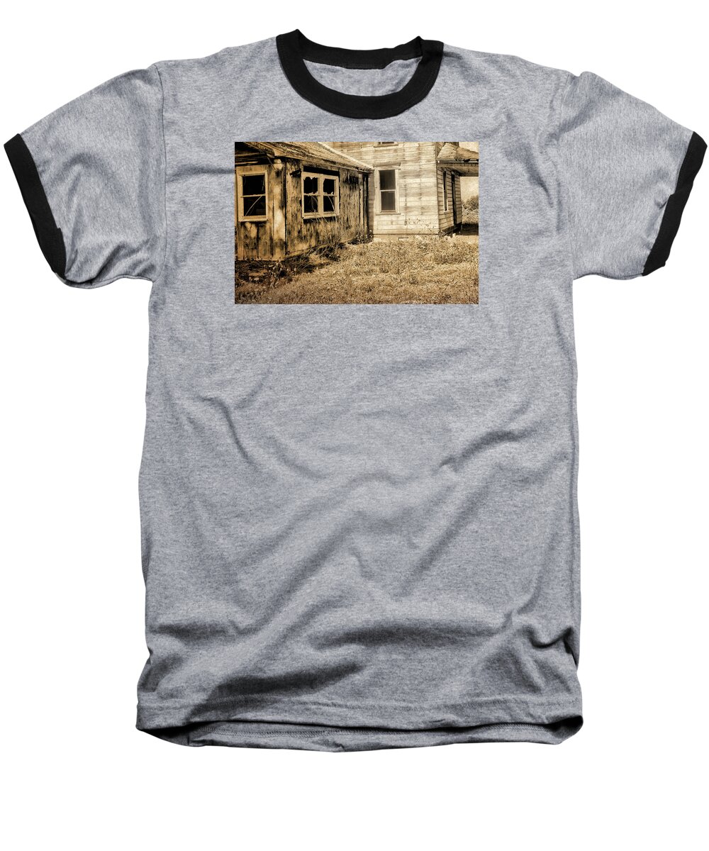 Abandoned House Baseball T-Shirt featuring the photograph Abandoned House 3 by Bonnie Bruno