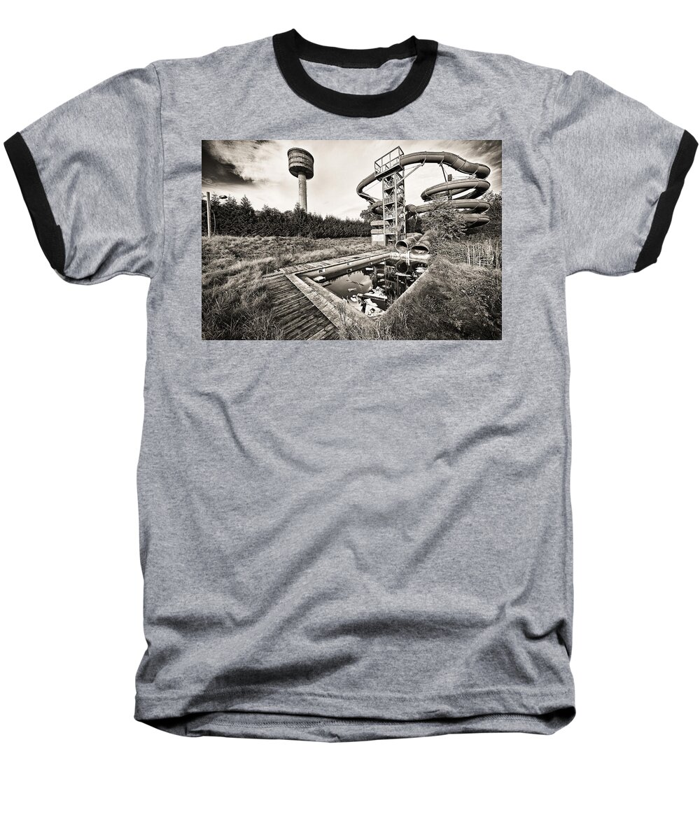 Belgium Baseball T-Shirt featuring the photograph Abandoned Swimming Pool - Lost Places by Dirk Ercken