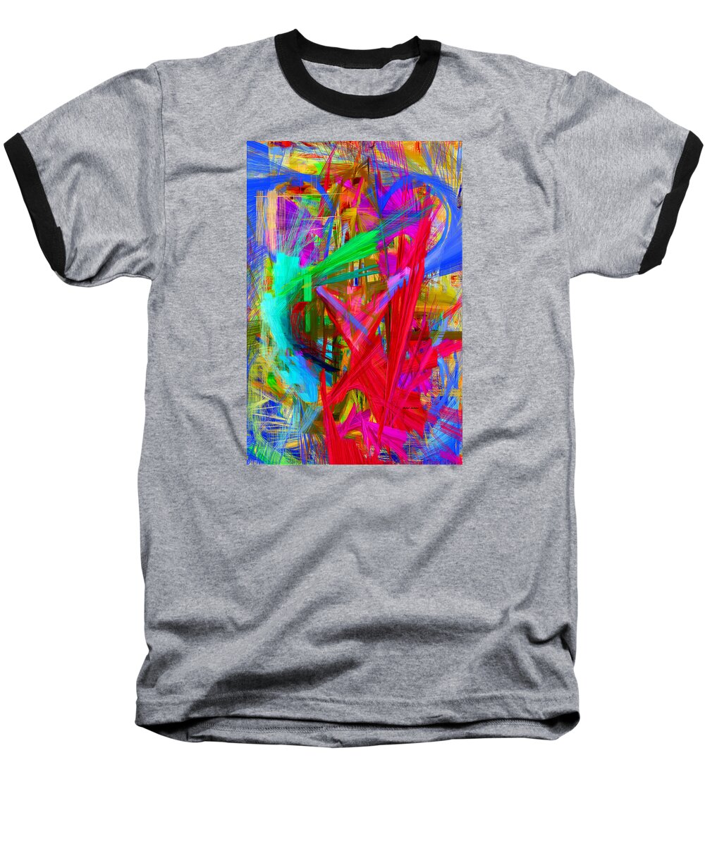 Abstract Baseball T-Shirt featuring the digital art Abstract 9028 by Rafael Salazar