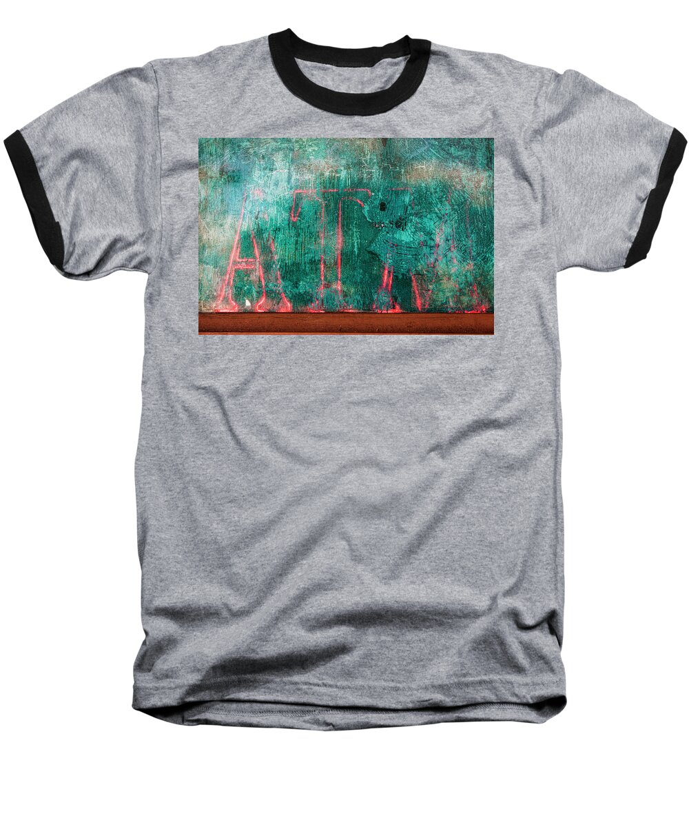 Atm Baseball T-Shirt featuring the photograph Abstract ATM sign by Jason Hughes