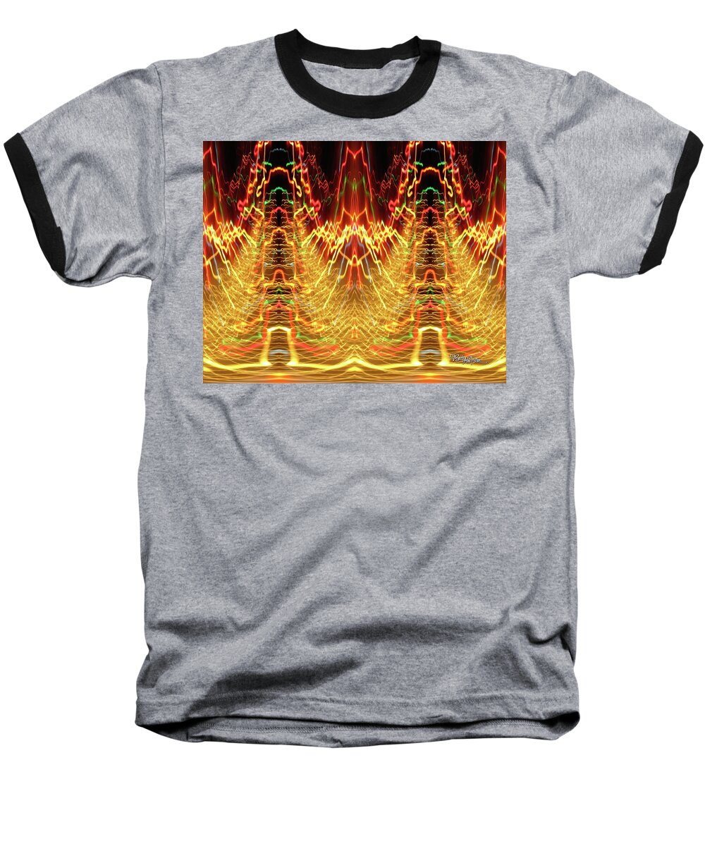 Inspiration Baseball T-Shirt featuring the photograph Abstract Christmas Lights #175 by Barbara Tristan